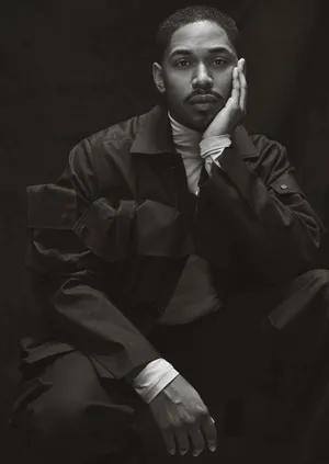 Contemplative Manin Monochrome Wallpaper