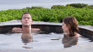 Contemplative Moments Hot Tub Scene Wallpaper