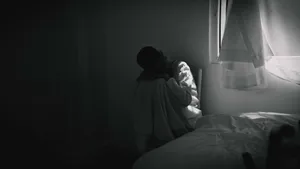 Contemplative Moodin Monochrome Wallpaper