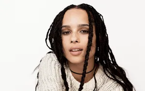 Contemplative Portrait Zoe Kravitz Wallpaper