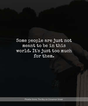 Contemplative Quote Bench Waterfront Wallpaper