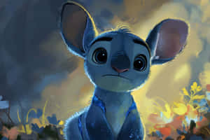 Contemplative_ Stitch_ Artwork Wallpaper