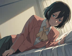 Contemplative Yukari Yukino Anime Artwork Wallpaper