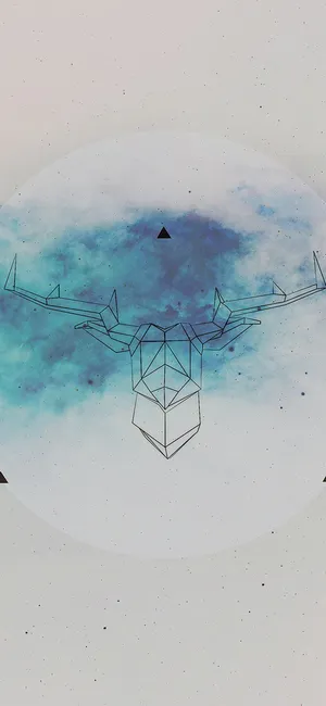 Contemporary Art Deer Wallpaper