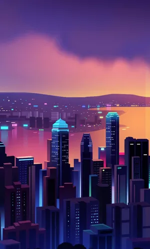 Contemporary City Art Wallpaper