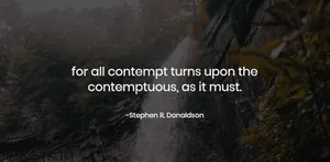Contemptuous Quote By Donaldson Wallpaper
