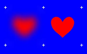 Contrast Hearts Blue Background Wallpaper