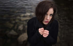 Contrite Woman Wallpaper