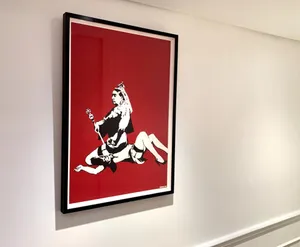 Controversial Banksy Queen Vic Wallpaper