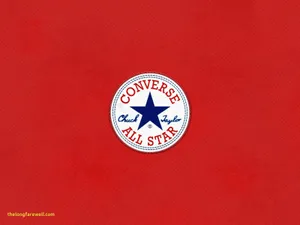 Converse Logo In Red Aesthetic Wallpaper