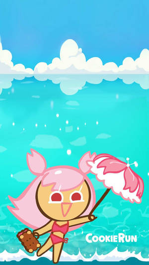 Cookie Run Cherry Blossom At Beach Wallpaper