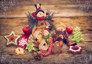 Cookies With Snowmen Wallpaper