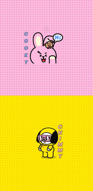Cooky Bt21 With Chimmy Wallpaper