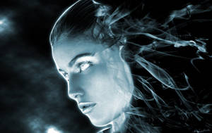 Cool 3d Ghost In Smoke Wallpaper