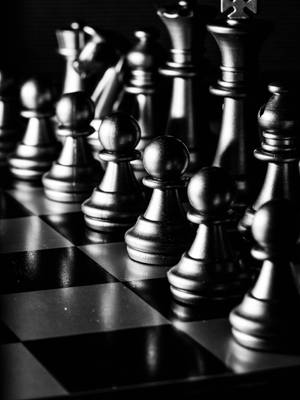 Cool Aesthetic Monochrome Chessboard Wallpaper