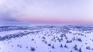 Cool Aesthetic Norway Snow Field Wallpaper