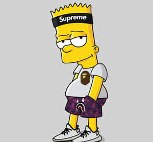 Cool And Daring Bart Simpson Gangster Wallpaper Wallpaper