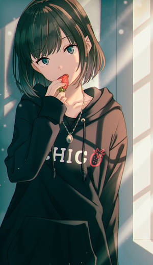 Cool Anime Phone Chic Girl Wallpaper