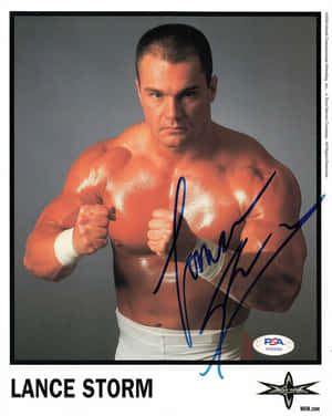 Cool Autographed Canadian Professional Wrestler Lance Storm Wallpaper