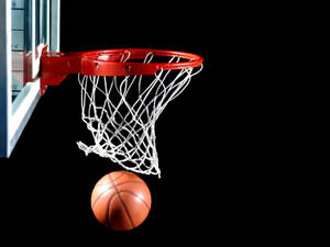 Cool Basketball Ball And Ring Wallpaper