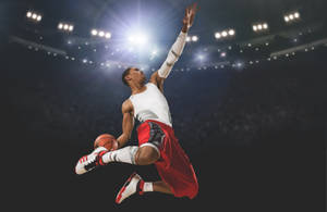 Cool Basketball Mid Jump Wallpaper