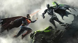 Cool Batman Versus Superman Clash Desktop Wallpaper