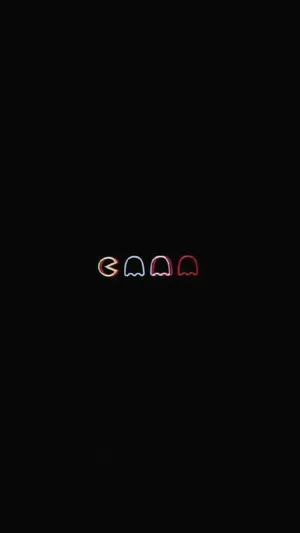 Cool Black Aesthetic Pac-man Wallpaper