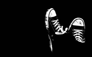 Cool Black Converse Shoes Wallpaper