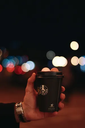 Cool Black Disposable Cup Wallpaper