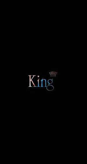 Cool Black King Text Wallpaper