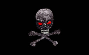 Cool Black Skull And Bones Wallpaper