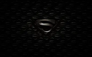 Cool Black Superman Logo Desktop Wallpaper