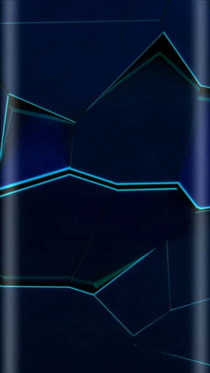 Cool Blue Abstract Iphone With Ideogram Design Wallpaper