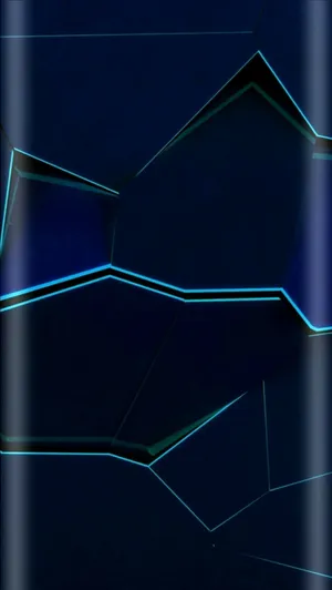 Cool Blue Abstract Iphone With Ideogram Design Wallpaper