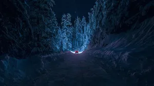 Cool Blue Aesthetic Desktop Wallpaper