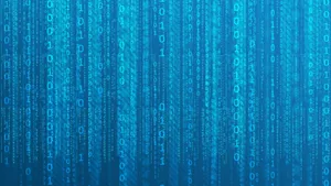 Cool Blue Matrix Wallpaper