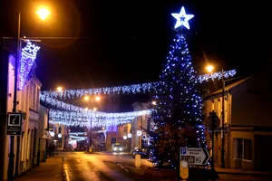 Cool Blue Outdoor Christmas Desktop Wallpaper