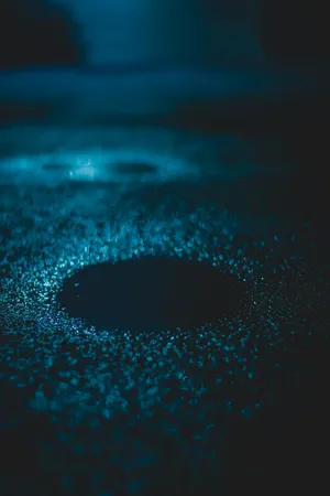 Cool Blue Rainwater Puddle Wallpaper