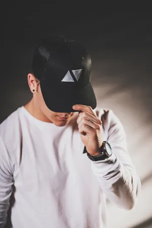 Cool Boy Wearing Black Cap Wallpaper