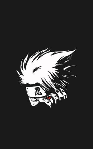 Cool Bw Kakashi Portrait Wallpaper