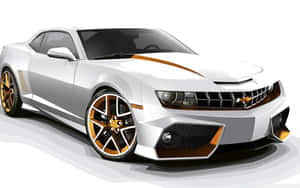 Cool Camaro White Gold Chevrolet Wallpaper