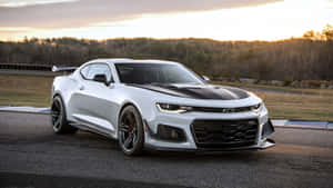 Cool Camaro White Silver Chevrolet Wallpaper