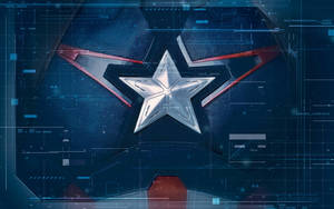 Cool Captain America Logo Tablet Wallpaper