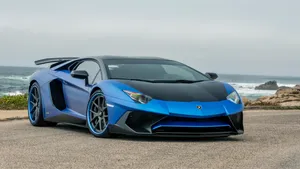 Cool Cars: Modern Blue Lamborghini Wallpaper