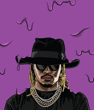Cool Cartoon Rapper Exuding Hip Hop Vibes Wallpaper