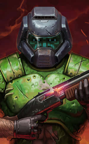 Cool Doom Eternal Iphone Lock Screen Wallpaper