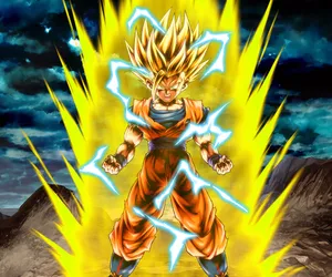 Cool Dragon Ball Z Doing Super Saiyan Wallpaper