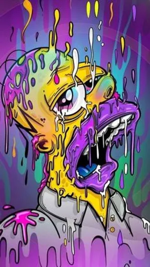 Cool Drip Homer Simpson Wallpaper