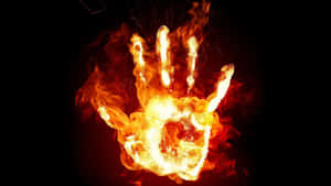 Cool Fire Hand Wallpaper