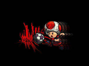 Cool Football Toad Cartoon Wallpaper